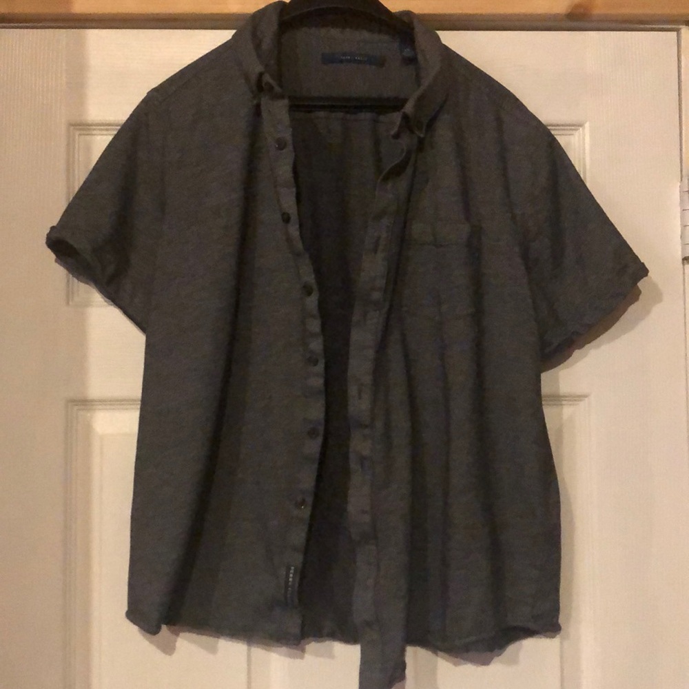 Gray Button Up